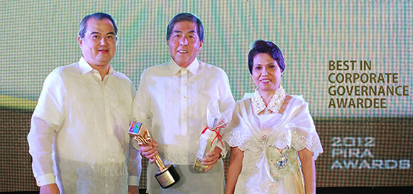 BEST IN CORPORATE GOVERNANCE AWARDEE 2012